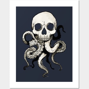 Kraken skull Posters and Art